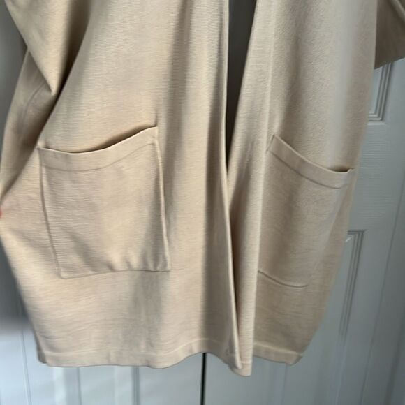 Melanie Lyne Cream Sleeveless Open Face Knit Cardigan Size M - Picture 5 of 11